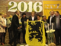 Huldiging van de mandatarissen op de receptie N-VA Opwijk-Mazenzele